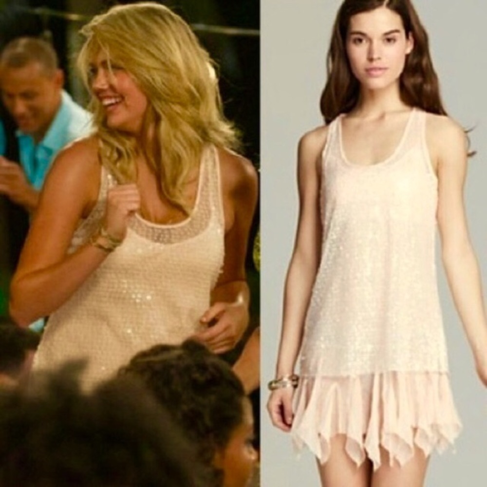 Free People Light Pink Sequin Dress